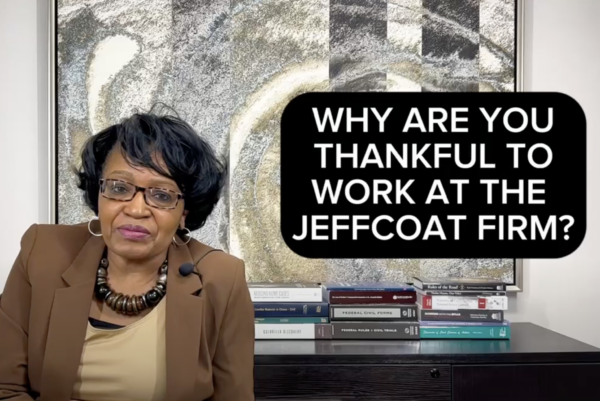 Why are you thankful to work at Jeffcoat Injury and Car Accident Lawyers?